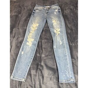 Judy Blue Los Angeles Jeans Womens 3/26 Distressed Ripped Skinny Denim